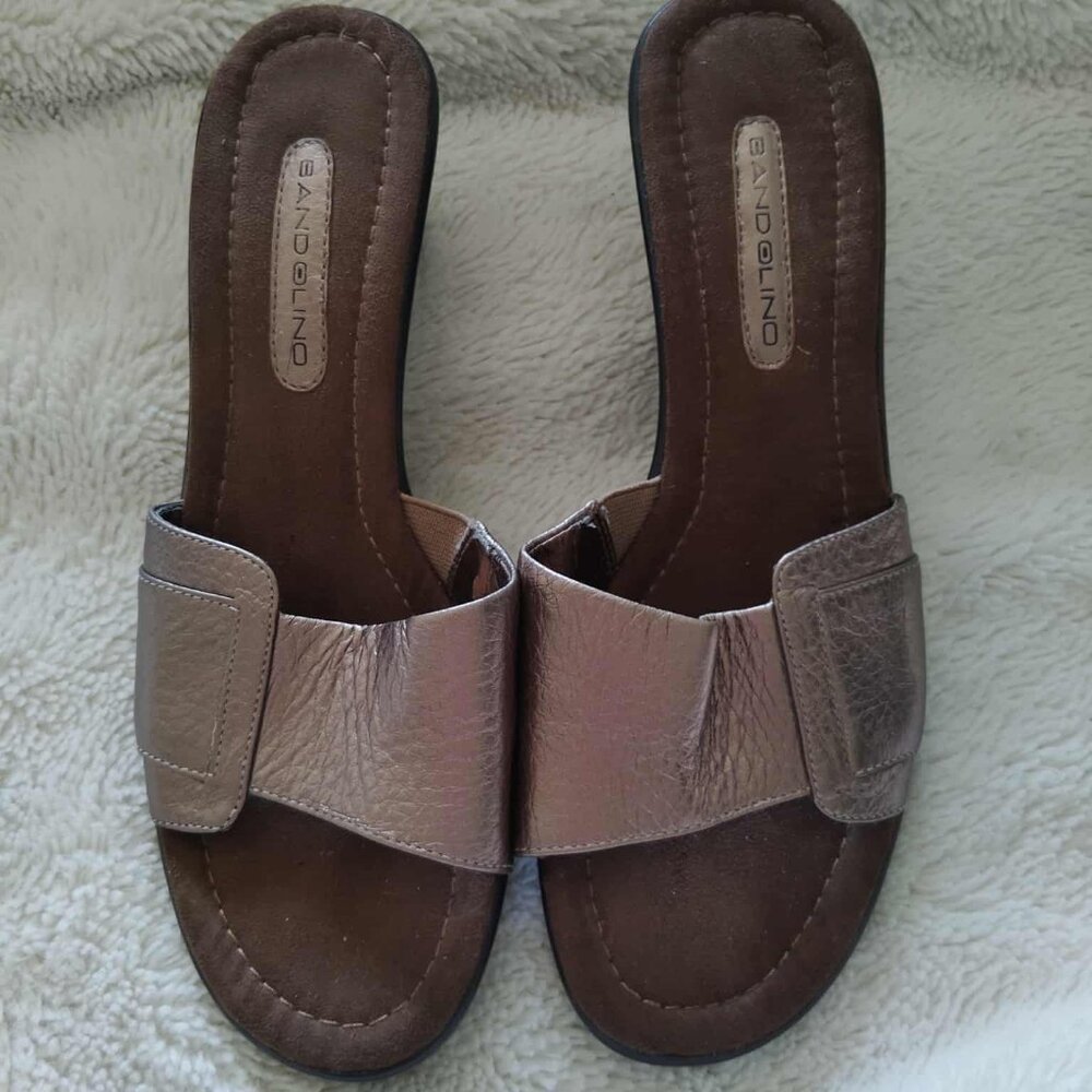 Bandolino wedge sandals, size 8M, Brown, Used